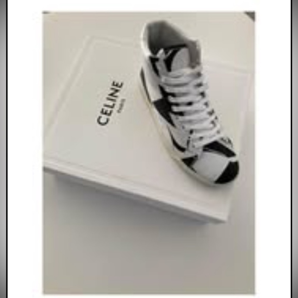 Celine high top black triangle sneakers - Picture 4 of 7